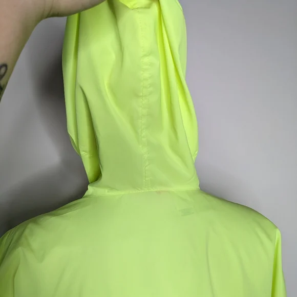 Lilly Pulitzer neon yellow hooded poncho windbreaker rain jacket L/XL - Picture 6 of 11